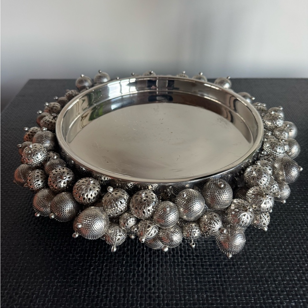 Kim Seybert Large Designer Silver Tray - Picture 3 of 9